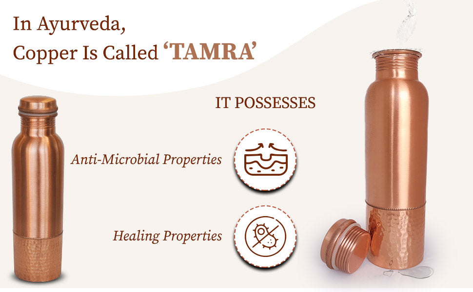 Copper water bottle by organic gyaan