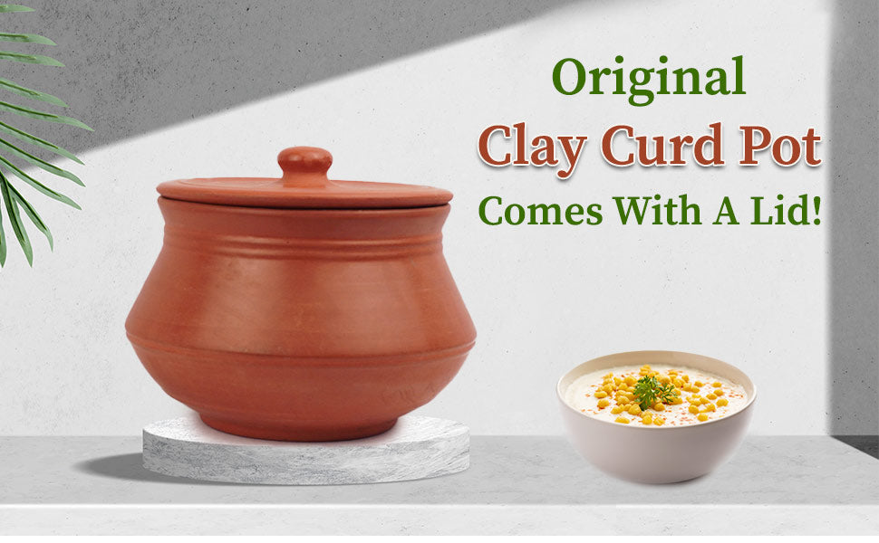 Original clay curd pot