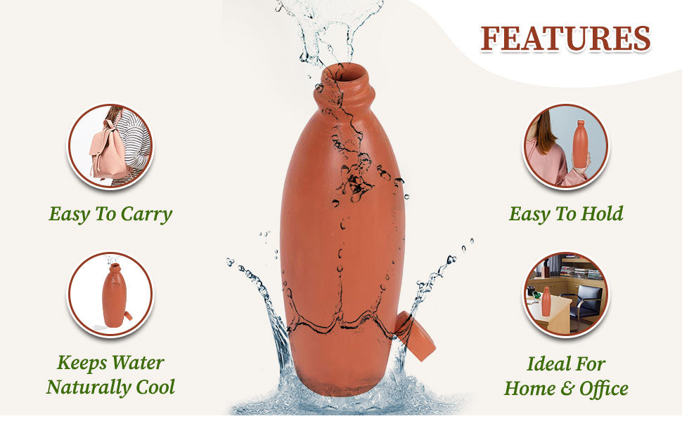 Features of mud water bottle