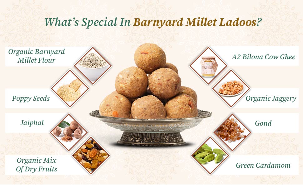 specialty of barnyard millet ladoo 