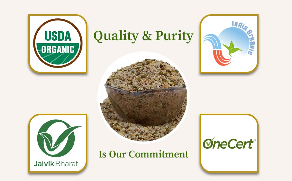 Certified organic multi grain daliya
