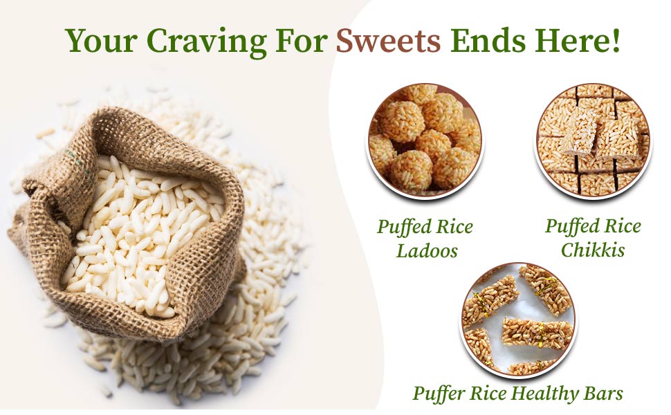 Sweet cravings puffed rice murmure