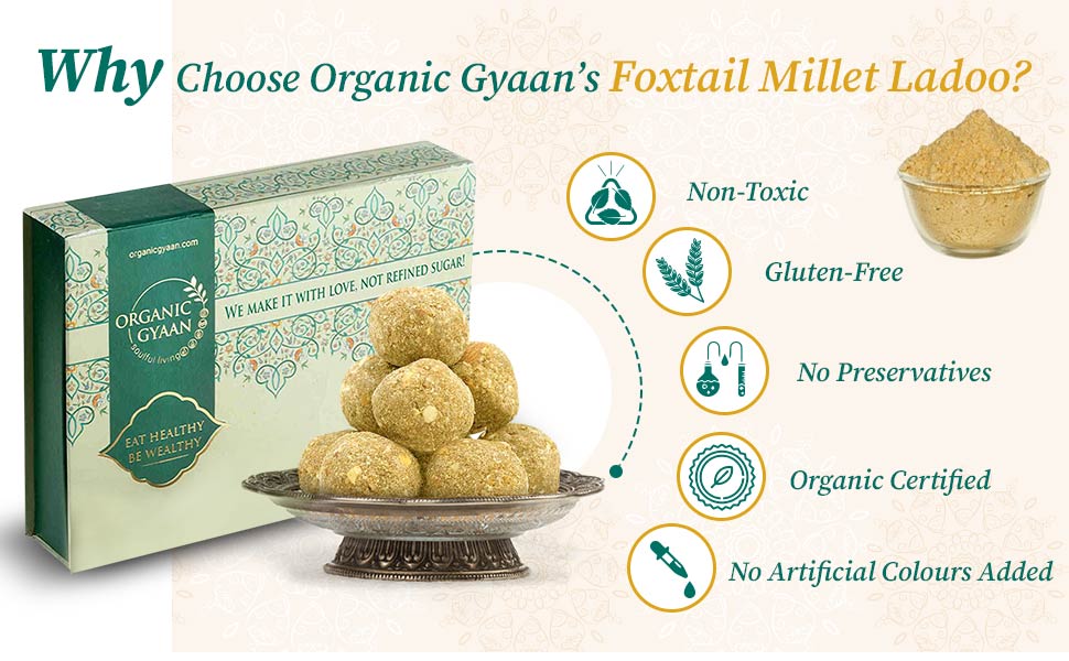 Foxtail millet ladoo by organic gyaan