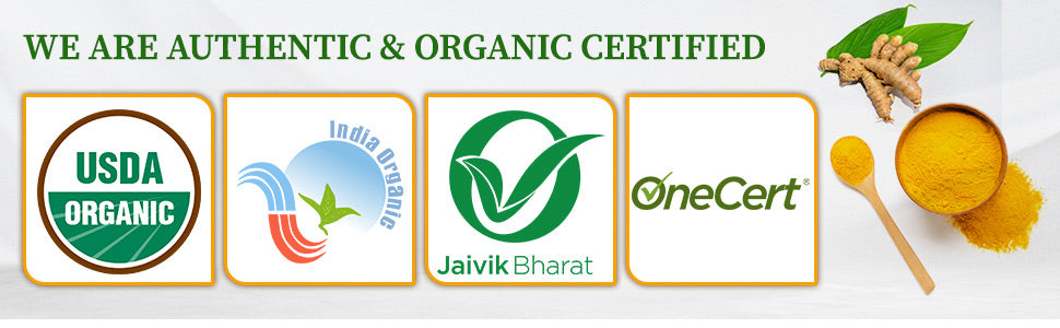 Certified organic turmeric powder