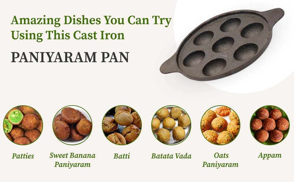 Dishes try using cast iron panniyaram 7 pits