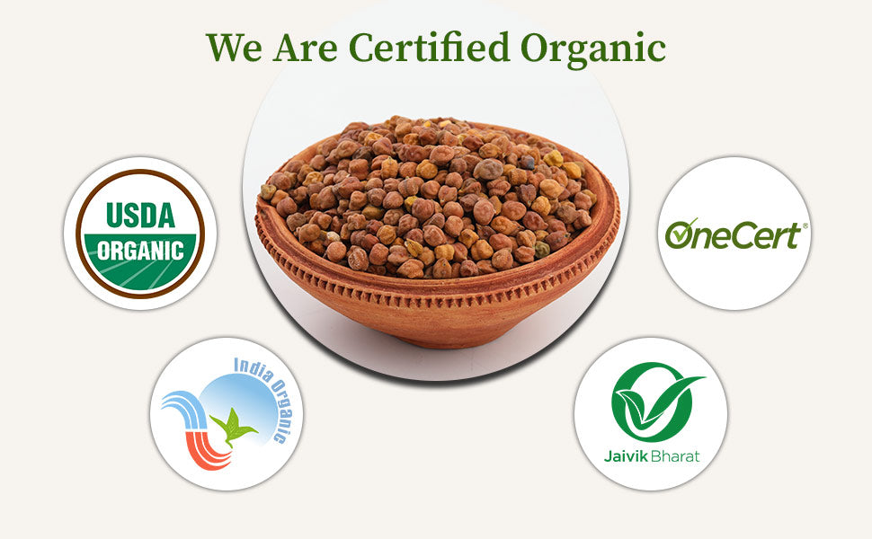 Certified organic black chana