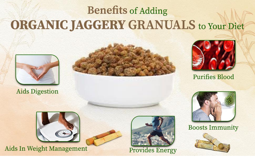 Benefits of adding jaggery granules in diet