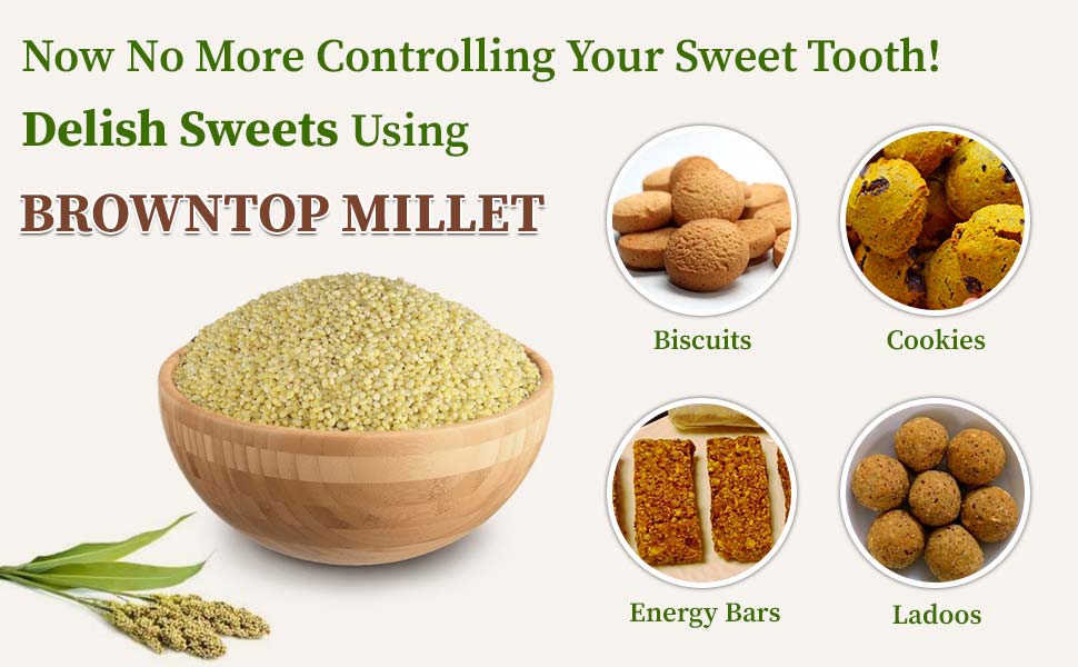 Delicious sweets made with brown top millet