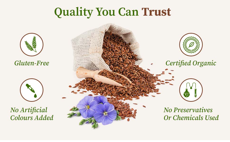 Certified organic flax seeds