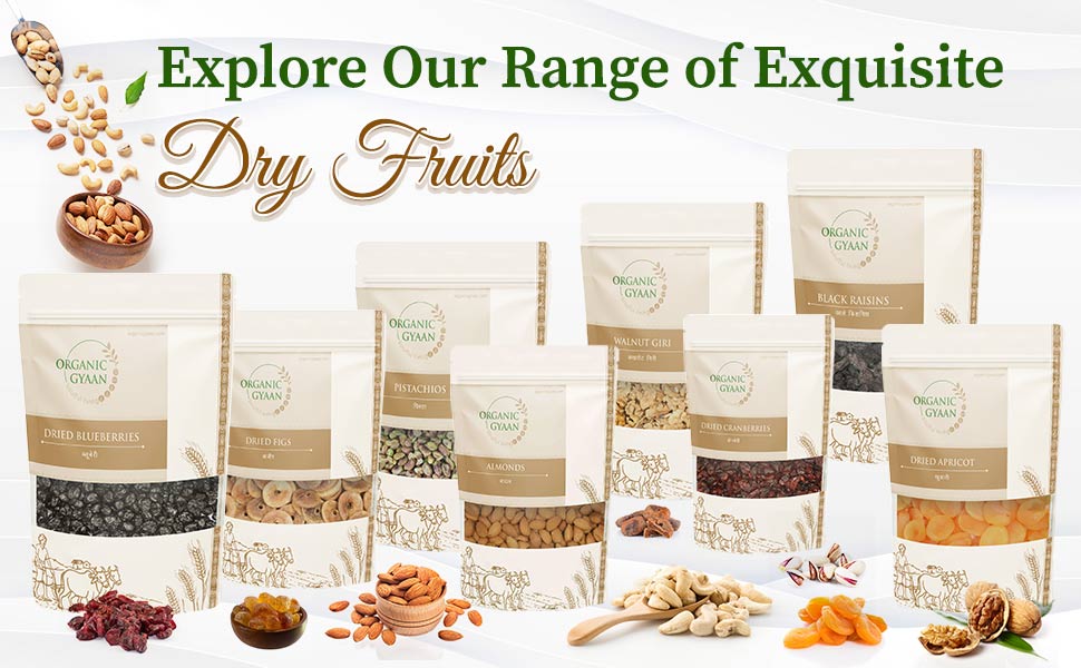 Range of dry fruits 