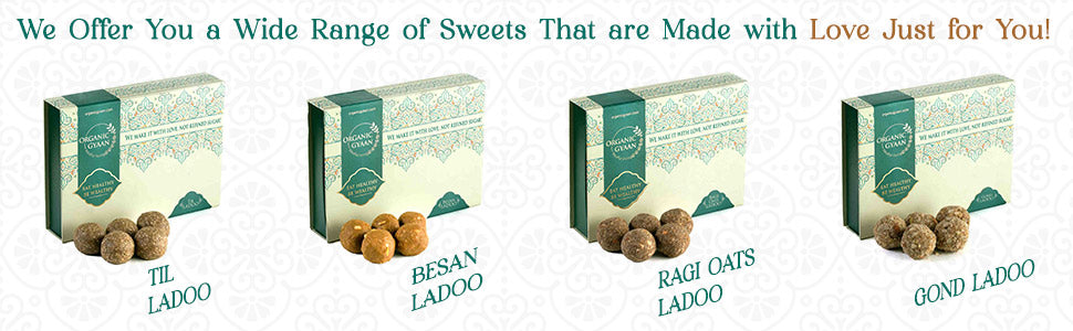 Different types of organic ladoo