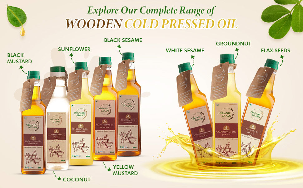 Range of wooden cold Pressed oil