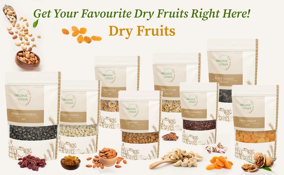 Range of dry fruits 