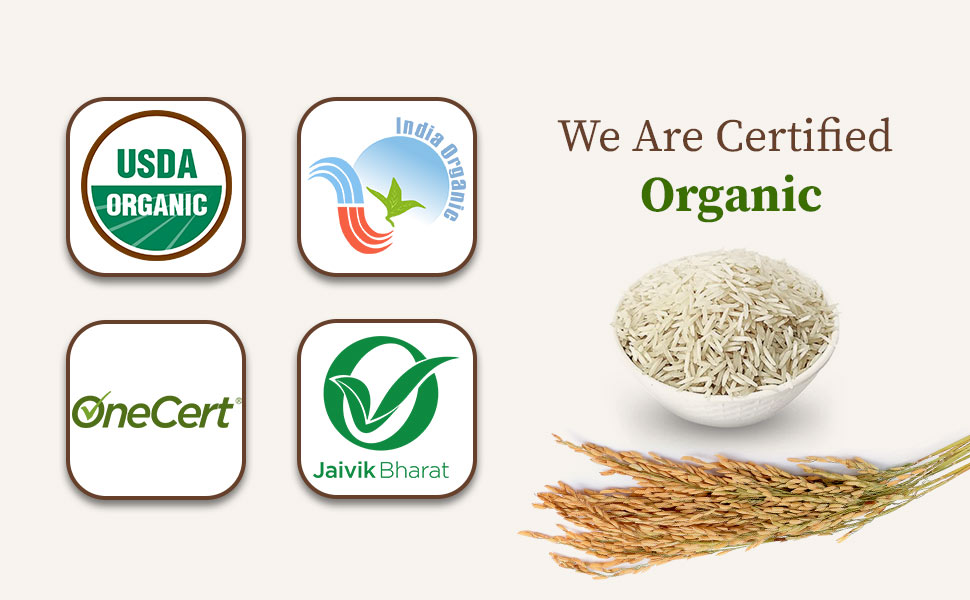 Certified organic basmati rice
