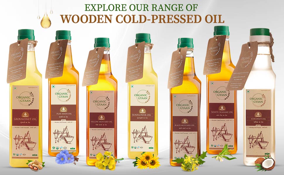 Range of wooden cold Pressed oil