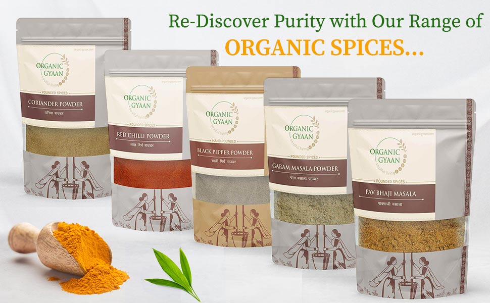 Range of organic spices