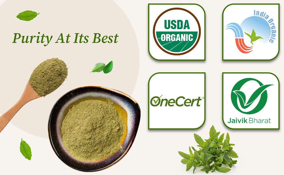Certified organic stevia powder