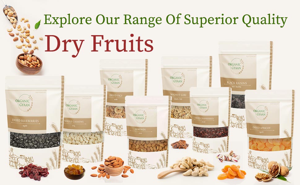 Range of dry fruits 