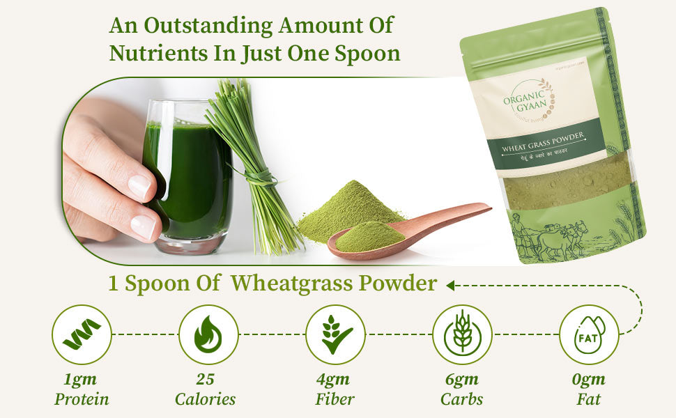 Nutrition of wheatgrass powder
