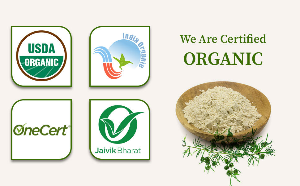 Certified organic shatavari powder