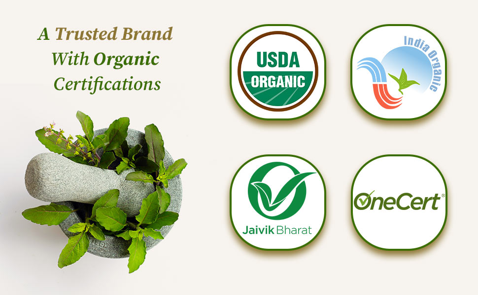 Certified organic tulsi powder