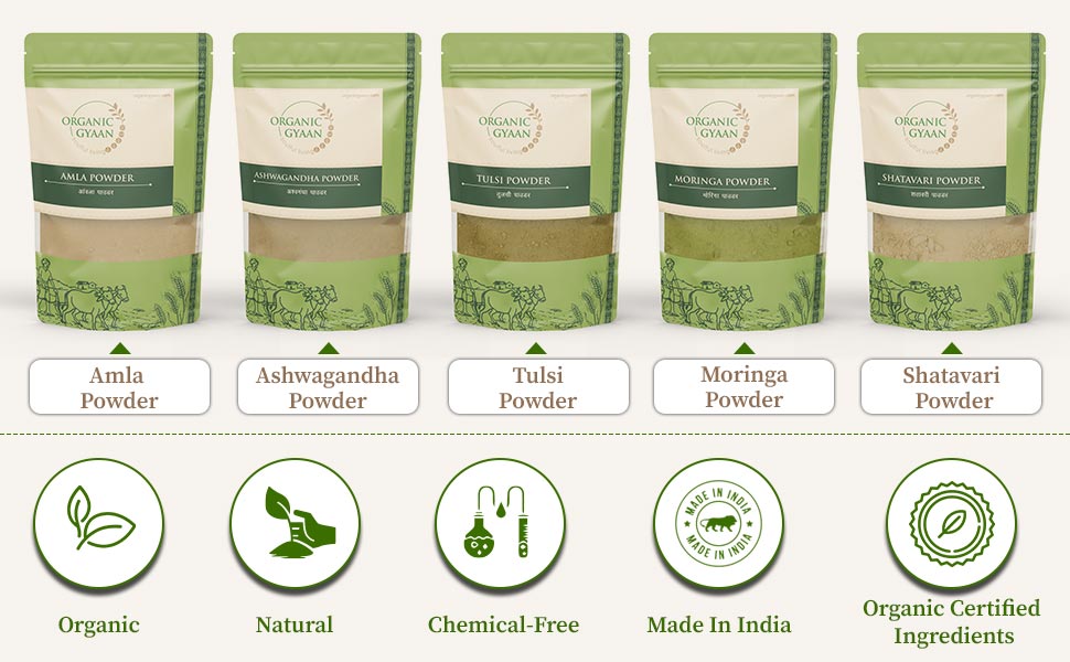 Organic herbal powders