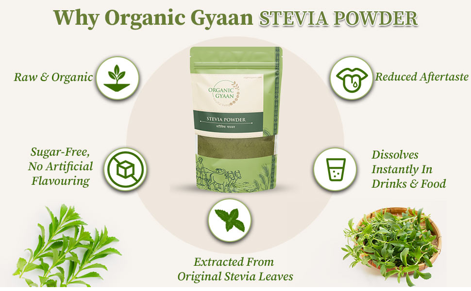 Stevia powder by organic gyaan