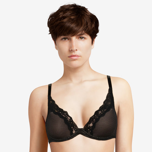 Women's Passionata 5701 Brooklyn Lace Plunge T-Shirt Bra (Cappuccino 30E) 