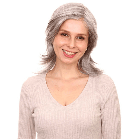synthetic wig for older women