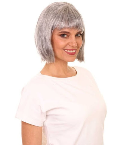 Stylish gray wig