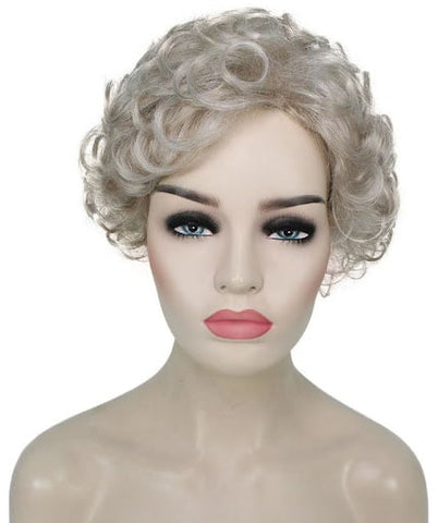 Curly short gray wigs