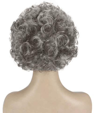 Curly gray wig