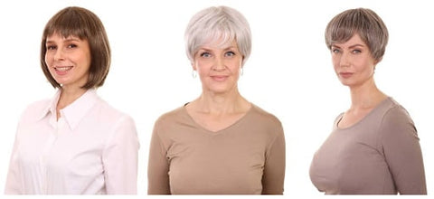 Monofilament wigs for older women