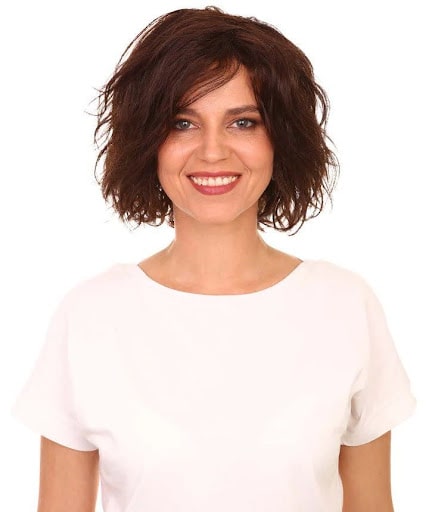 Tousled Bob Wig with Windblown Curls for cancer patients