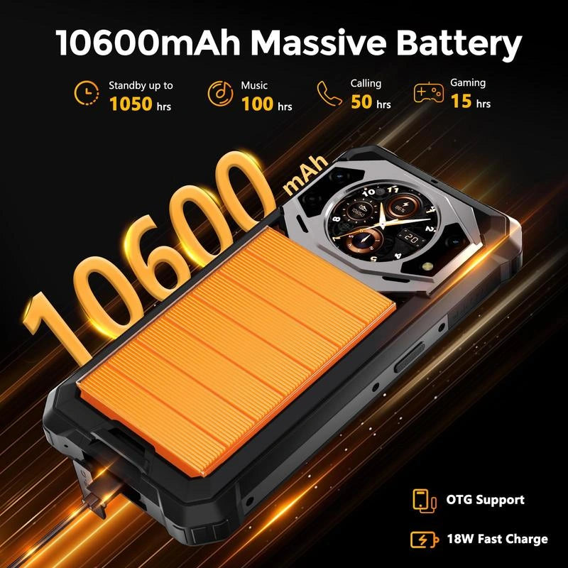 FOSSiBOT F101 PRO  15GB+128GB 5.45-Inch Main & 1.32-inch Innovative & Multifunction Rear Display 10600mAh Hac NFC Rugged Phone - Image 5