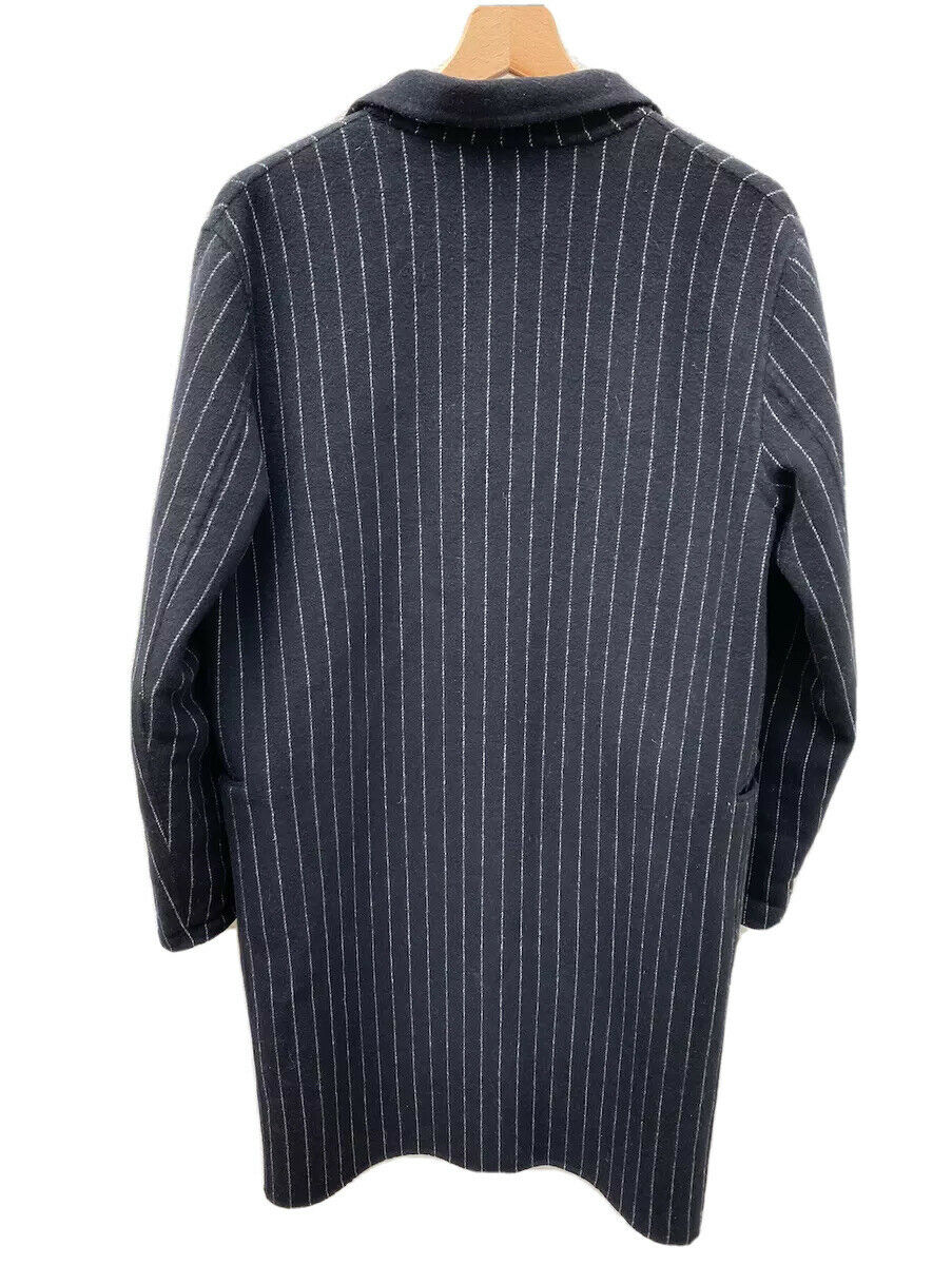 Sandro Black Striped Wool Coat Size M