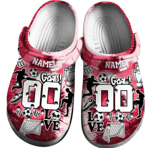 Pink Tie-Dye Soccer Clogs 01 - Baller Crown