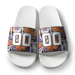 Purple Graffiti Basketball Slides 01 - Baller Crown