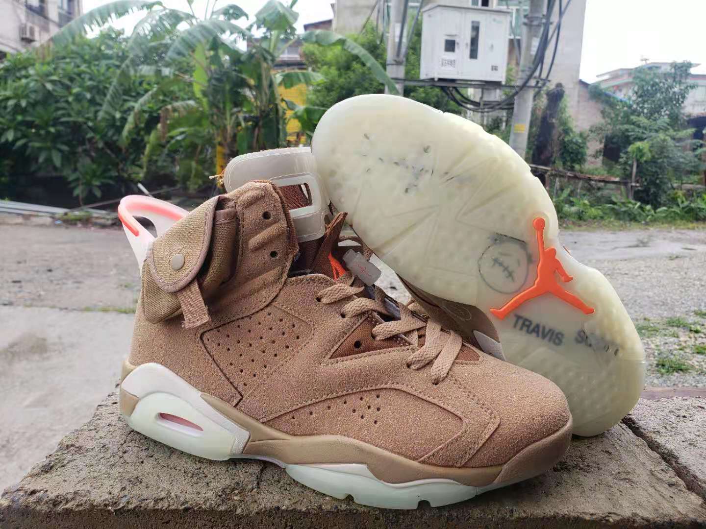 Air Jordan 6 Retro X Travis Scott British Khaki Dh0690-200 Sneaker