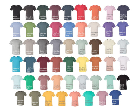 Size/Color Charts – Cole's Creations