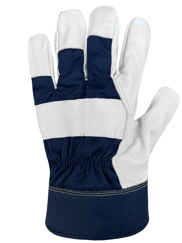XL Latex Coated Cotton Poly Work Gloves - Gray/Blue - TruForce - Industrial  and Personal Safety Products from