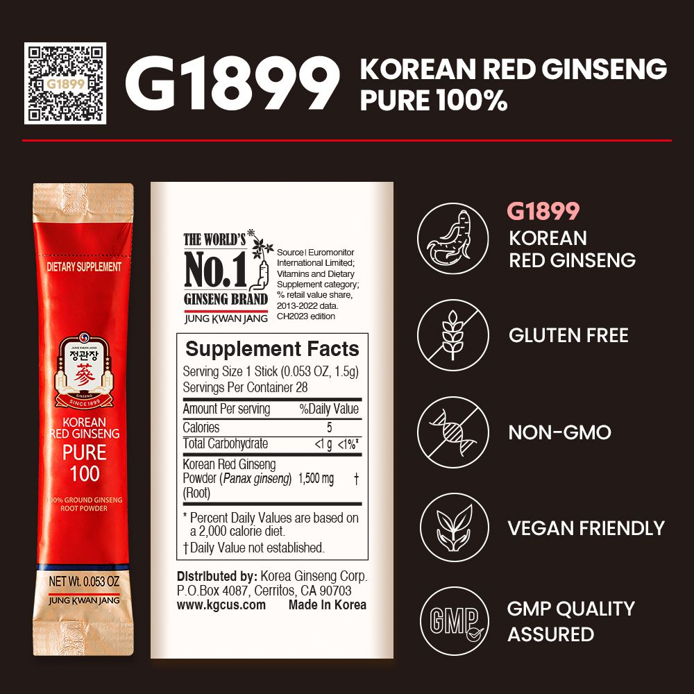 Pure 100 Korean Red Ginseng Root Powder JungKwanJang