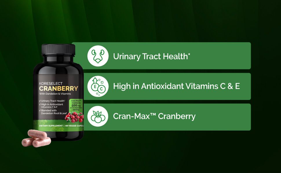 Cranberry Capsules With Dandelion & Vitamins Koreselect