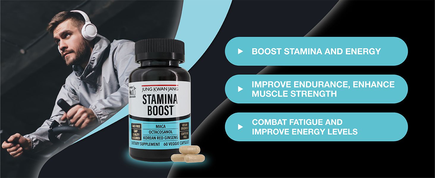 Stamina Boost Maca Octacosanol And Korean Red Ginseng Capsule JungKwanJang