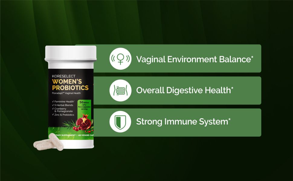 Women's Probiotics Capsules with Floradapt™ Vaginal Health - Koreselect