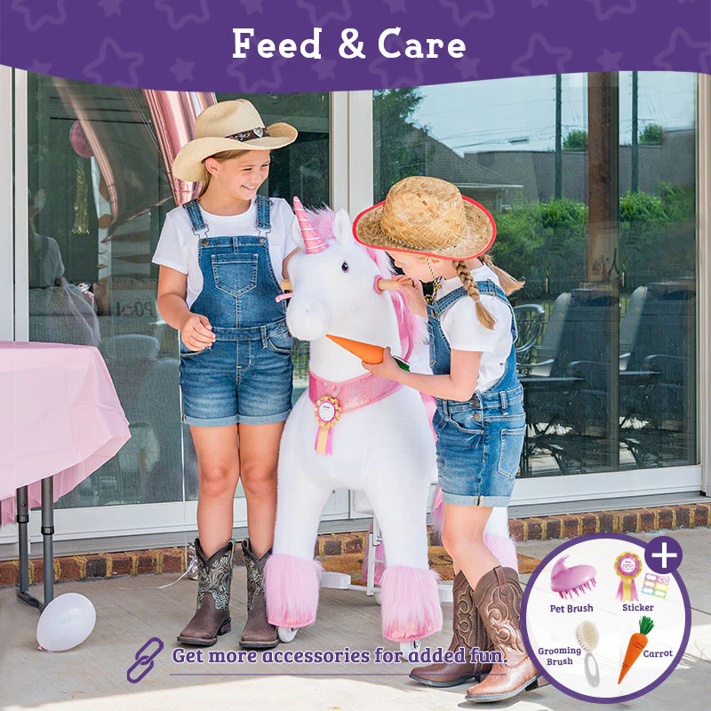 pink unicorn feed and care kit