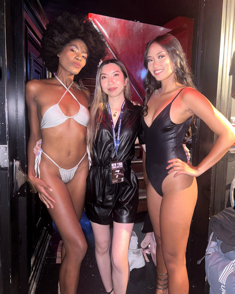 New York Fashion Week Runway 7 Avery Swimwear behind the scenes sustainable fashion shows