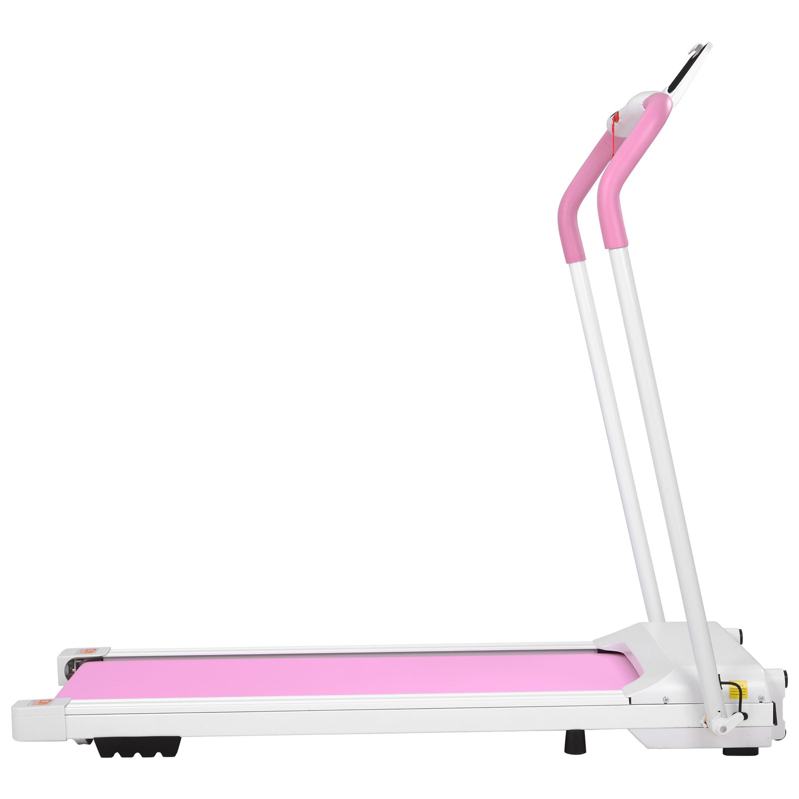 White and Pink Quiet and Powerful Folding Electric Treadmill