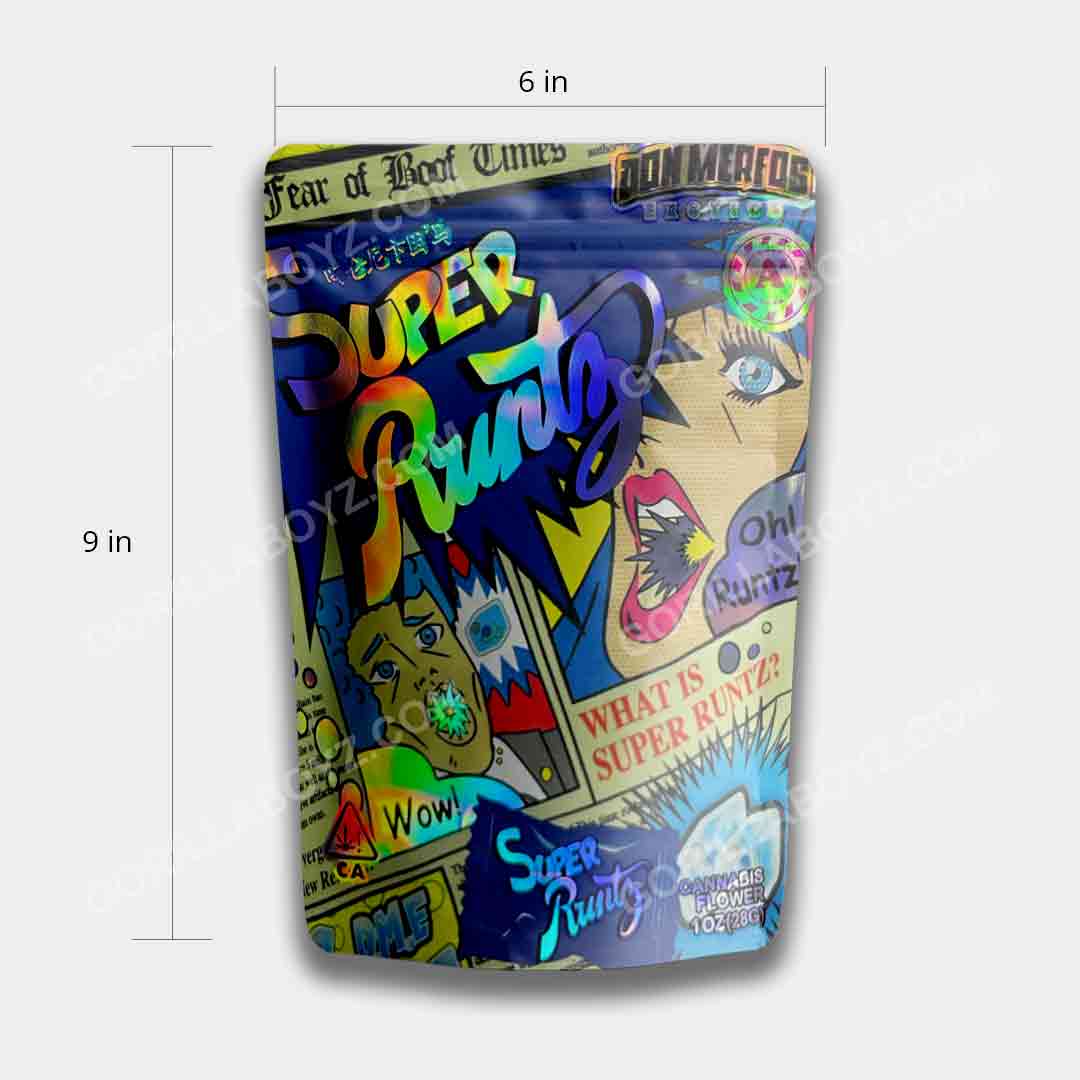 Mylar Bags 1 oz Super Runtz (holographic) | Maximize Product Freshness