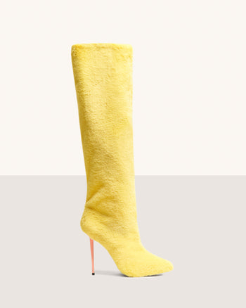 yellow stiletto boots